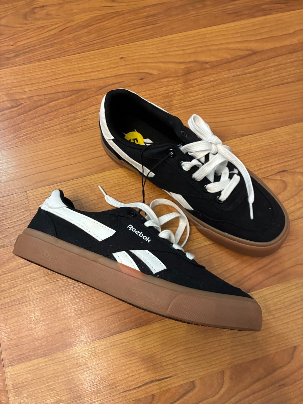 Reebok Court Advance Sneakers – Black White Gum Sole – Women’s 6.5 - Picture 2 of 5